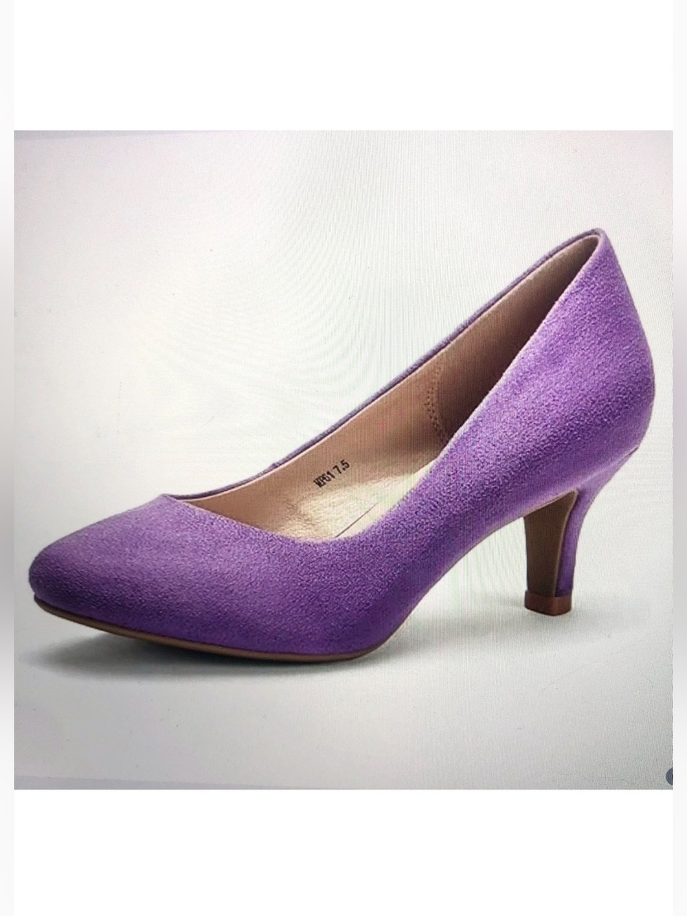 NWOT idifu pumps mid heel suede lavender size 7.5